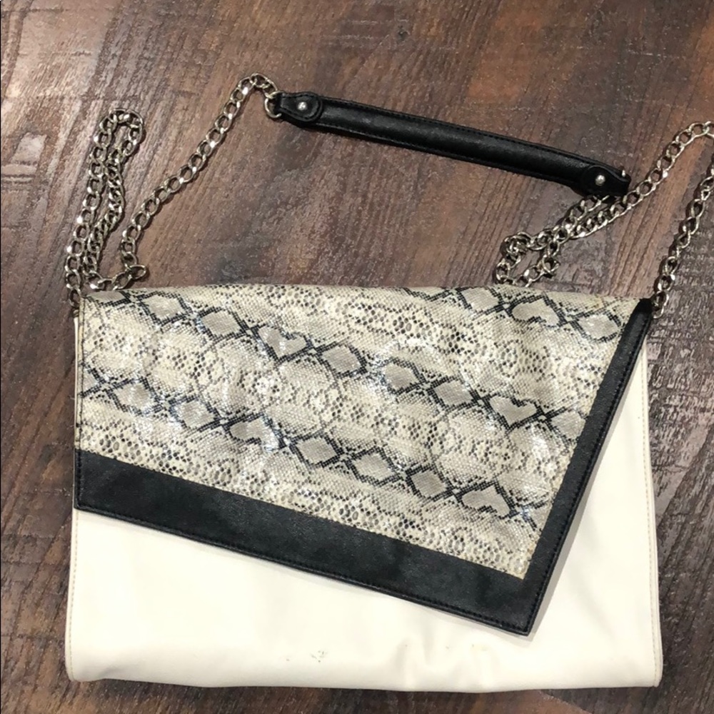 Snakeskin Clutch w/ Chain Handle
